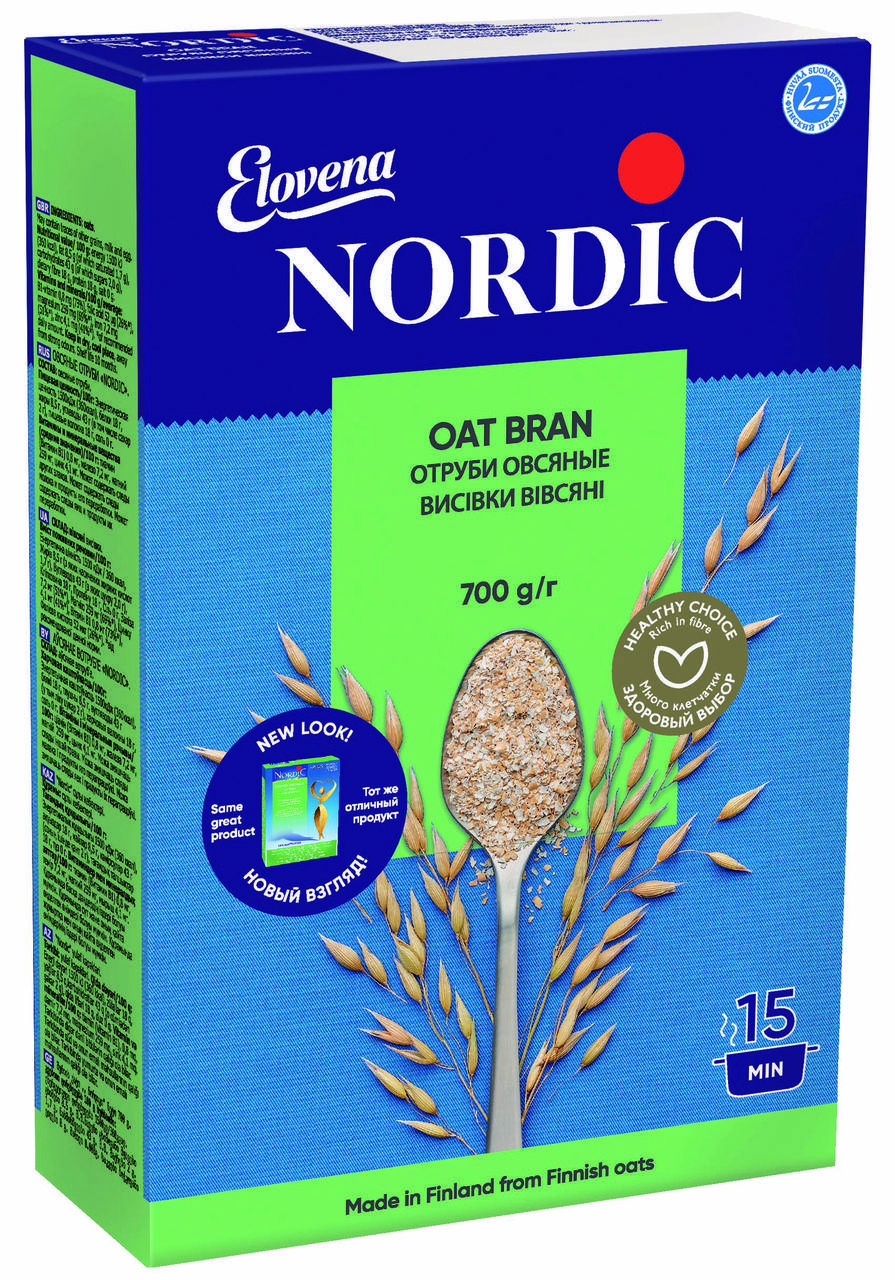 

Овсяные отруби NORDIC 700г, (8шт/ящ)