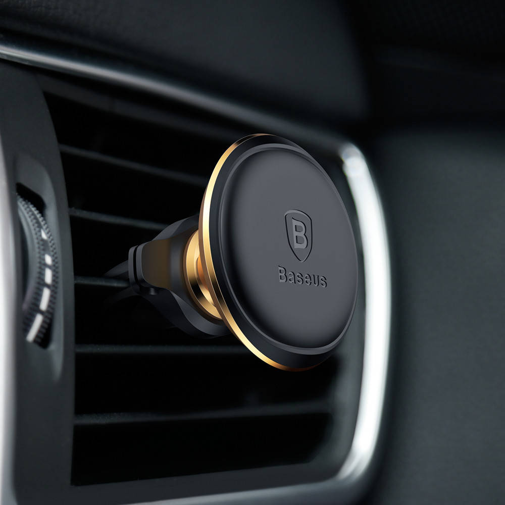 

Магнитный автомобильный держатель Baseus Magnetic Air Vent для вентиляционной решетки с держателем 2 кабелей, Серый