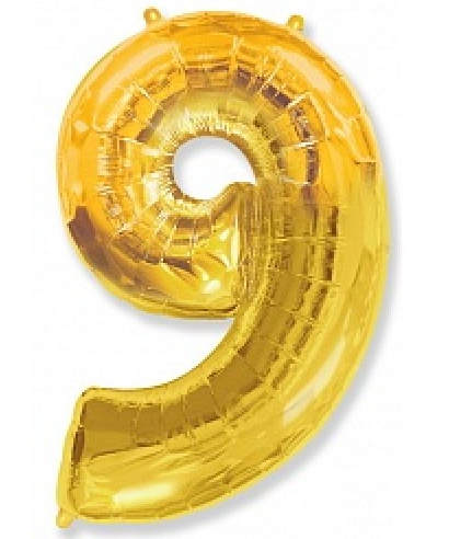 

Фольгированная цифра "9", ЗОЛОТО - 90 см (40 дюймов)