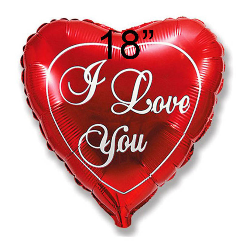 

Фольгированный шар сердце I love you 18" 201506 FlexMetal, Красный