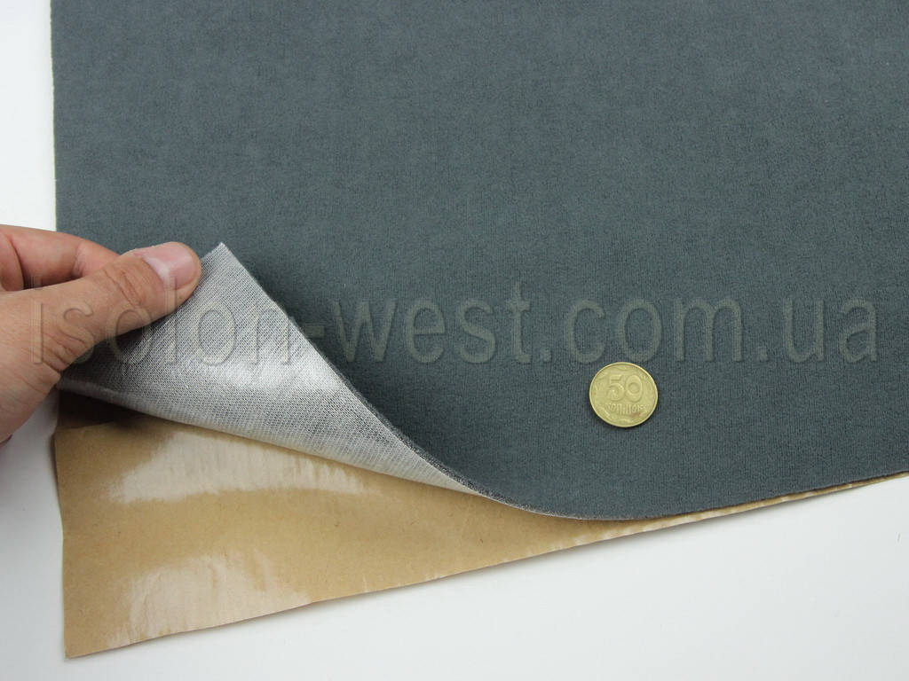 

Автовелюр самоклейка цвет темно-серый (холодный оттенок) Frota 6, на поролоне и сетке, лист 148х100см