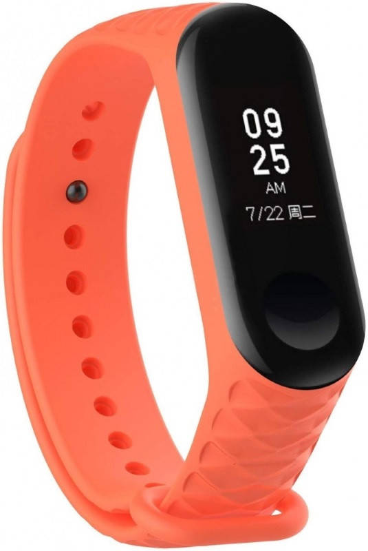 

Ремешок для Xiaomi Mi Band 3 Силикон Ребристый-Ромб Оранжевый (284949)