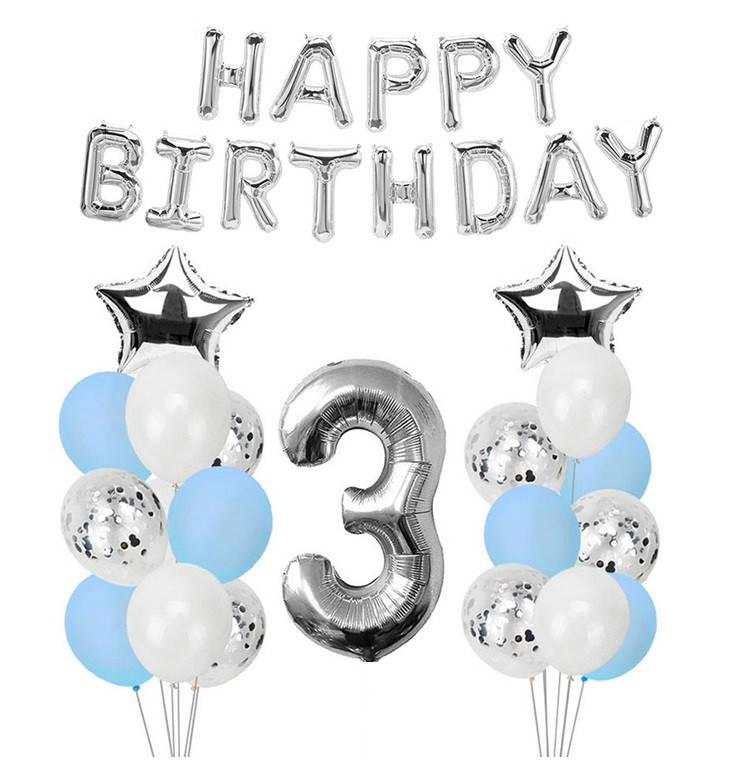 

Набор шаров на день рождения, "HAPPY BIRTHDAY" 022