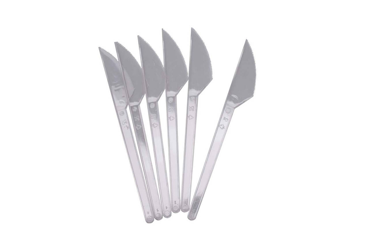 

Нож прозрачный пластиковый 17 см, 100 шт