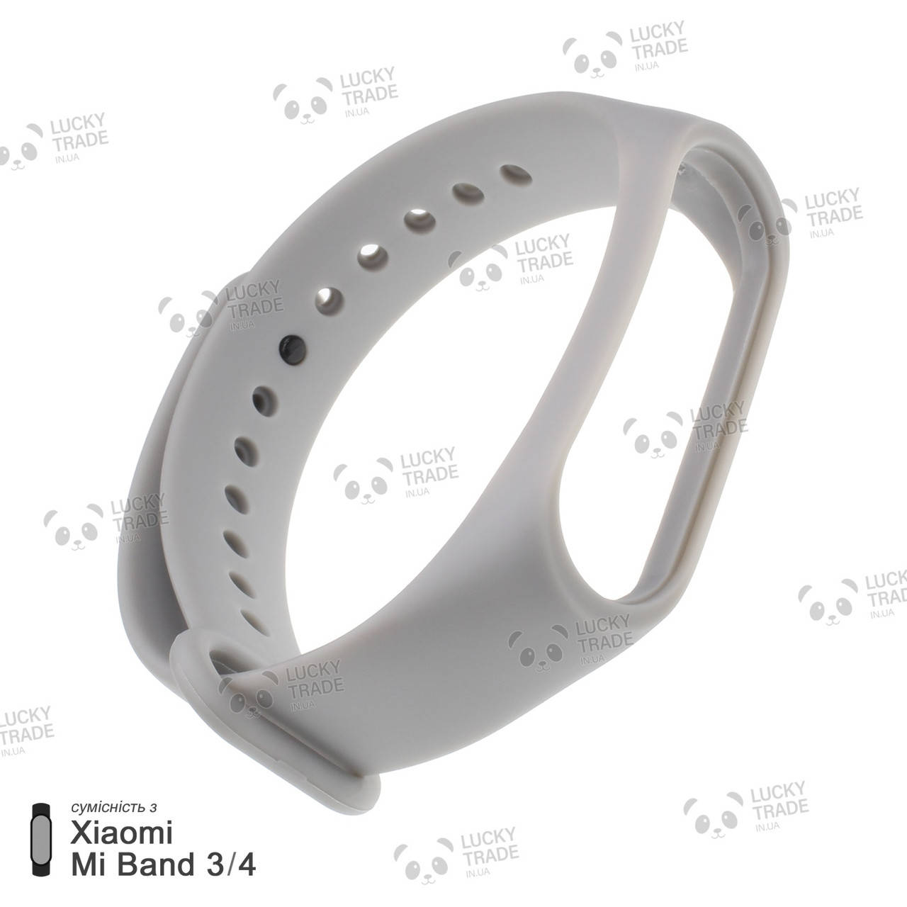 

Ремешок Xiaomi Mi Band 4 / 3 силиконовый однотонный браслет Light Светло-серый [2418]