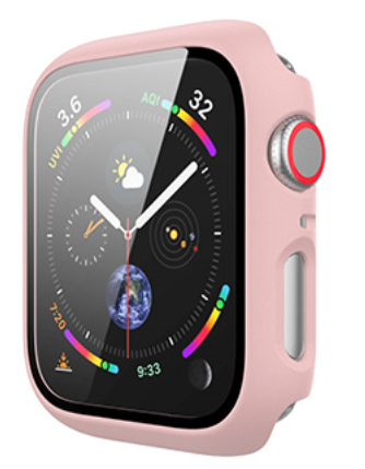 

Чехол-накладка DK Пластик Soft-Touch Glass Full Cover для Apple Watch 44mm (pink)