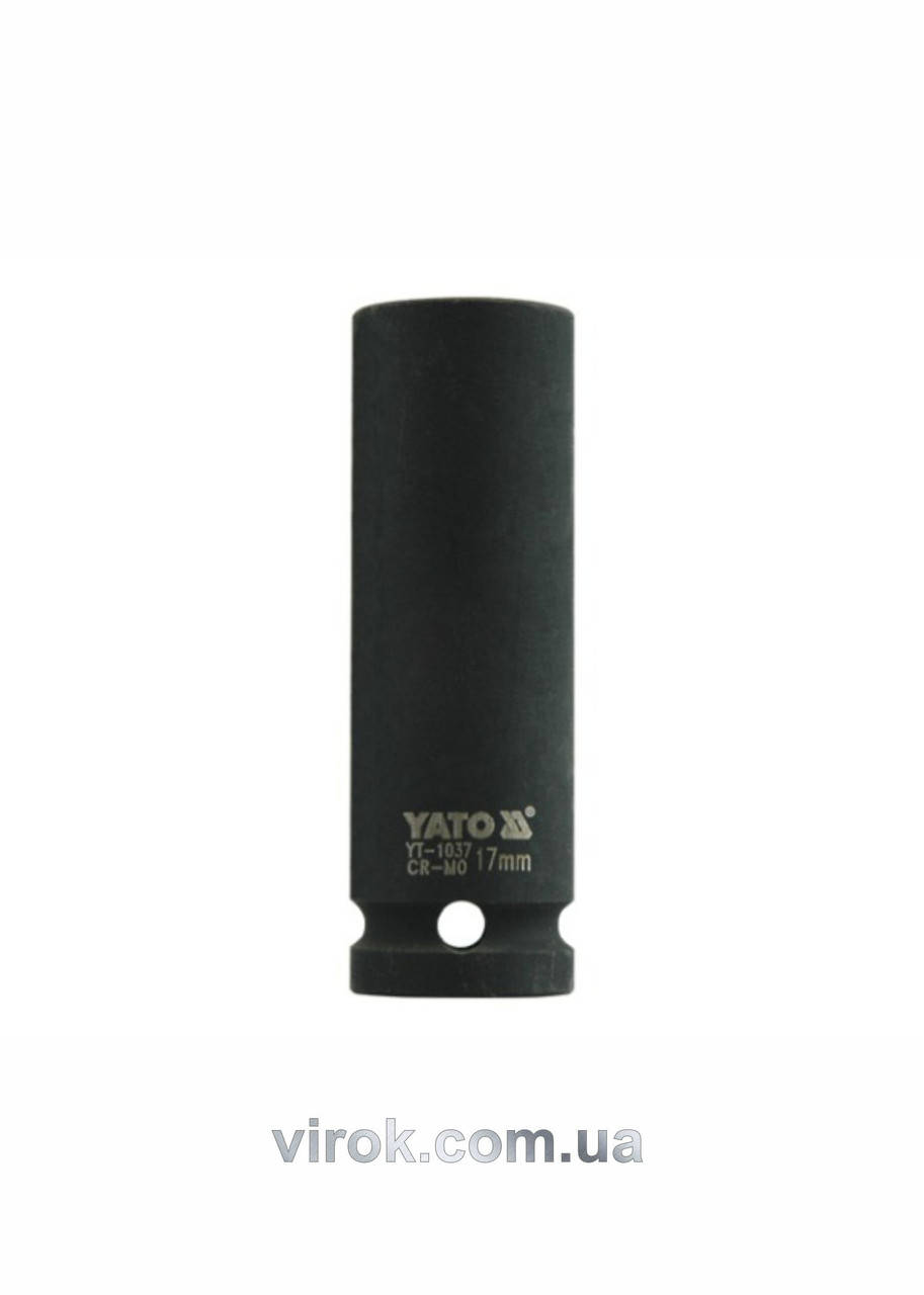 

Головка торцевая ударная шестигранная YATO 1/2" М17 х 78 мм YT-1037