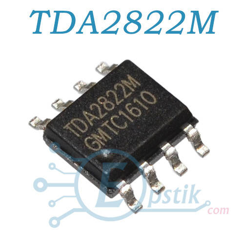 

TDA2822M, низковольтный стерео усилитель, SOP8
