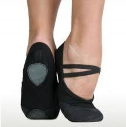 

Балетки для танцев и хореографии черные