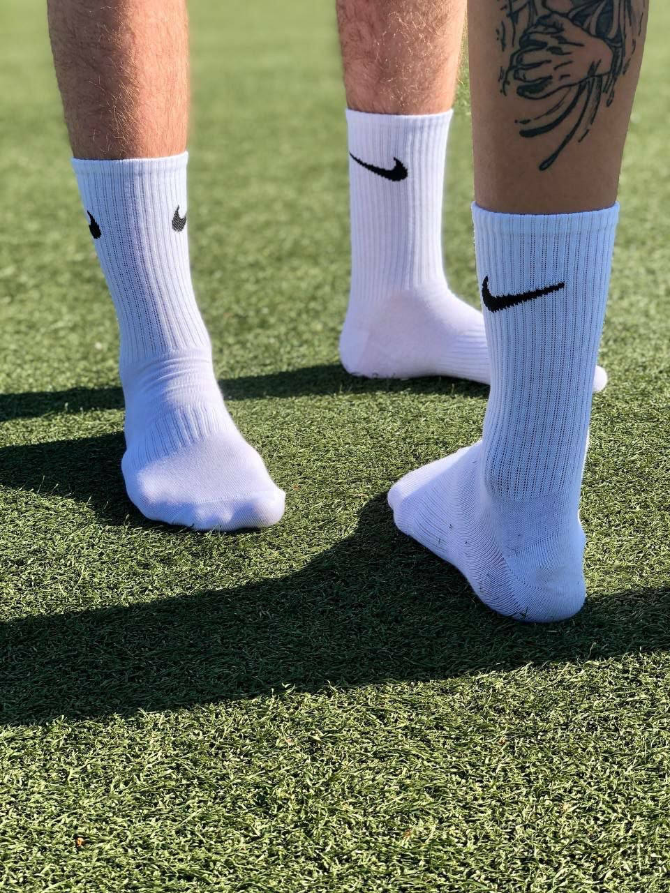 

Высокие белые мужские носки nike, puma,adidas,reebok