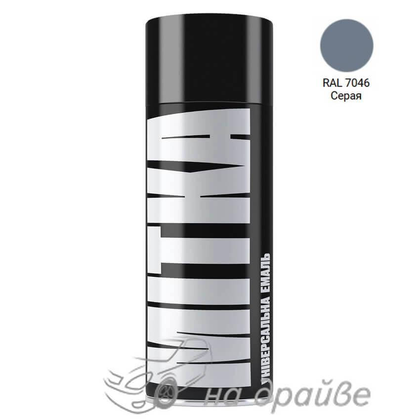 

Эмаль 7046 Серая Матовая универсальная аэрозоль 400мл Mitka, Серый