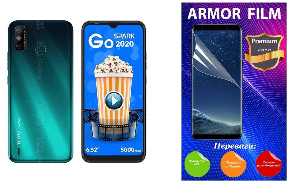 

Полиуретановая пленка Tecno Spark Go 2020, Armor Premium, Прозрачный
