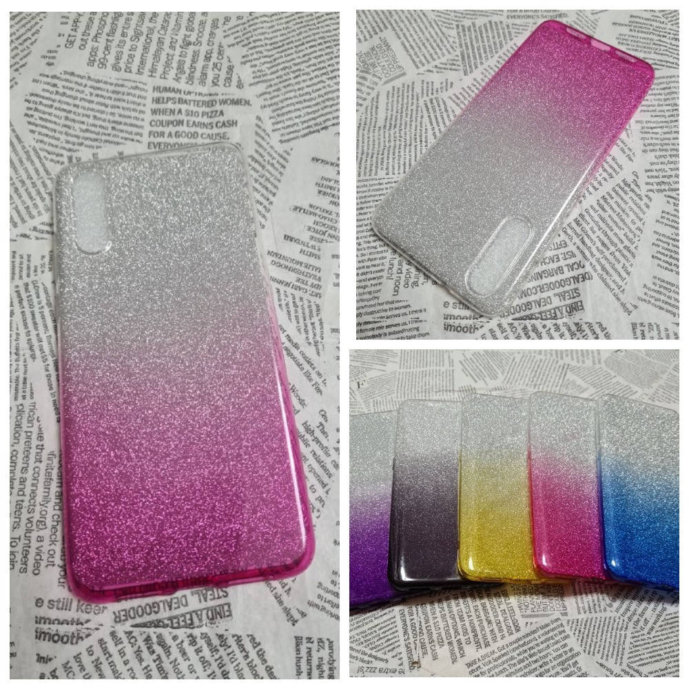 

Чехол Блестки Градиент для Huawei (Хуавей) P20, Разные цвета