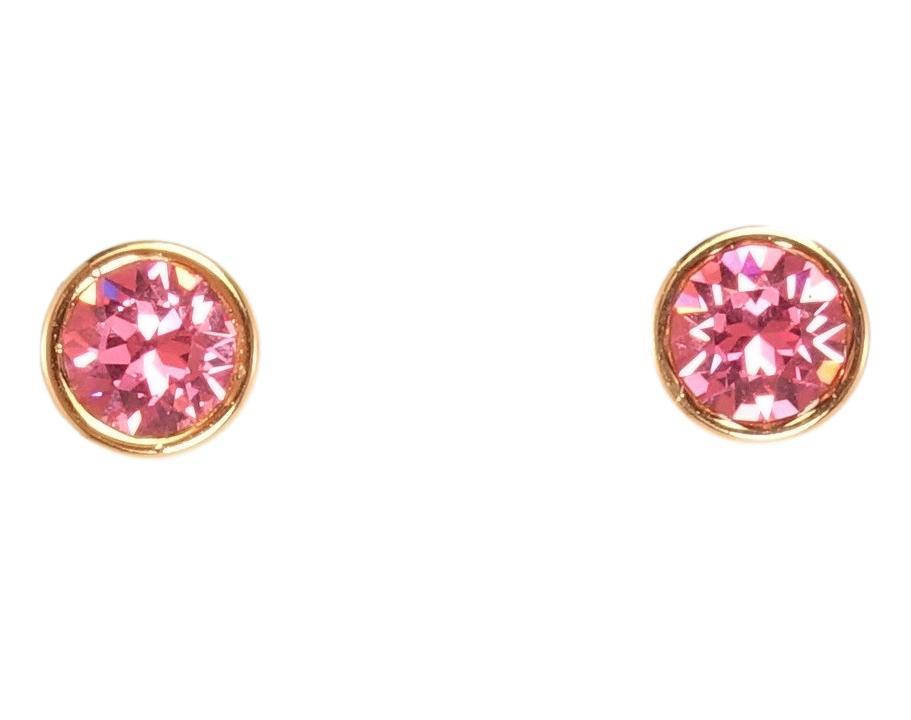 

Серьги ХР Позолота 18К с кристаллами Swarovski гвоздики "Розовый Кристалл в Глухой Оправе" ø 5,5мм
