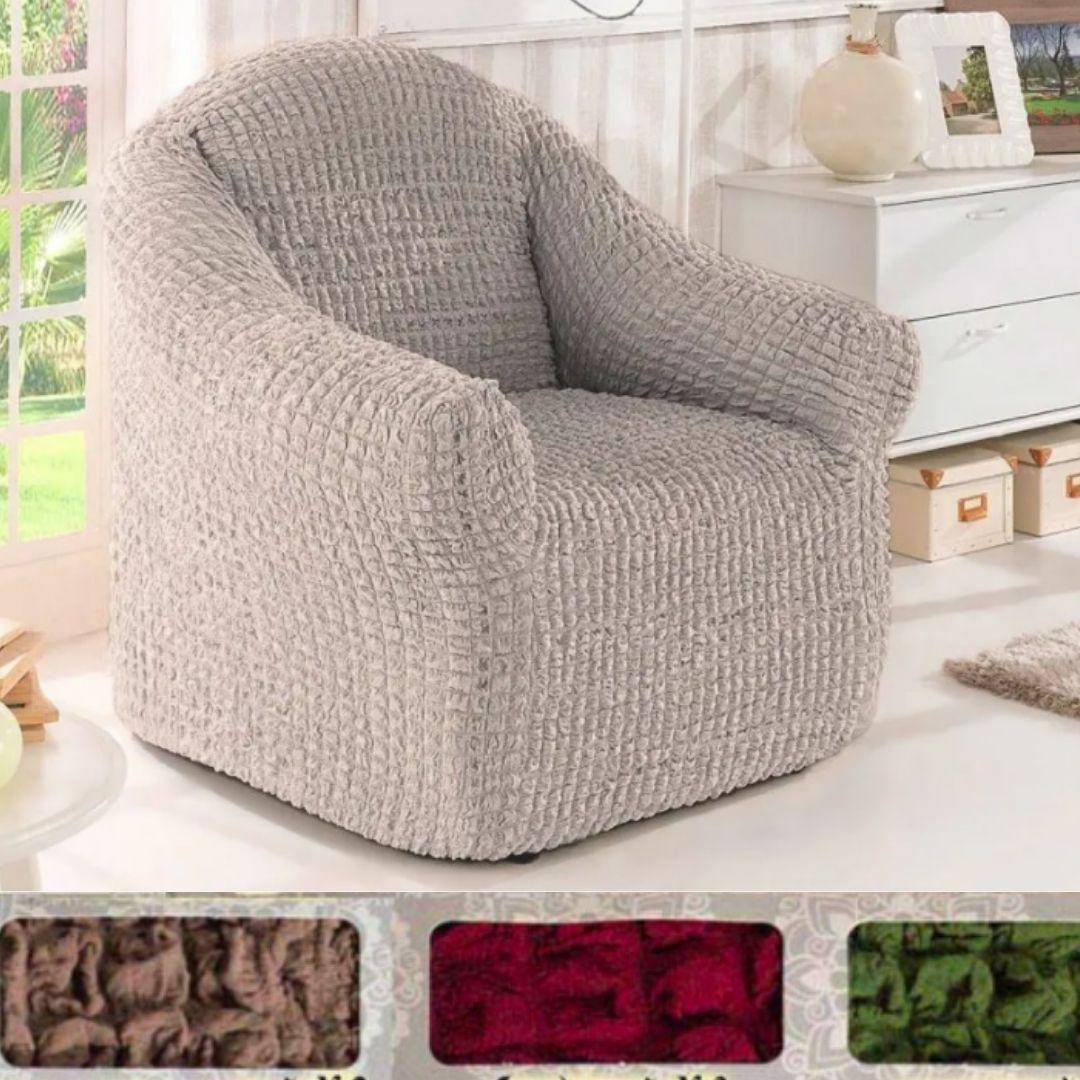 

Чехлы для кресел производства Турция универсальные, натяжной чехол на кресло жатка без оборки Какао