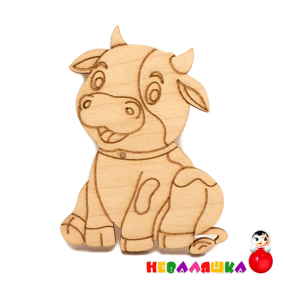 

Заготовка для Бизиборда Корова 8 см (под Колокольчик) Фигурка Коровки для Бізіборда