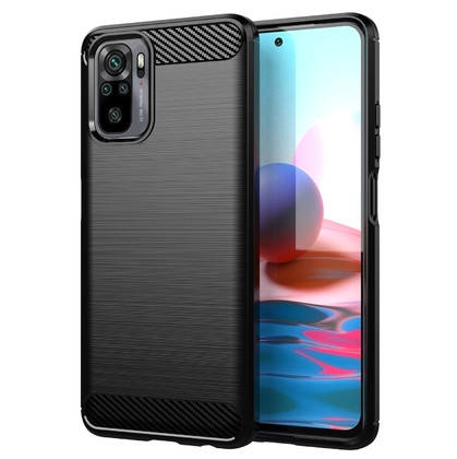 

Чехол Carbon Fiber для Xiaomi Redmi Note 10 Pro, Черный