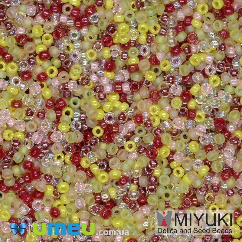 

Бисер японский Miyuki круглый RR 15/0 №MIX19, Микс желто-красный, 5 г (BIS-038830)