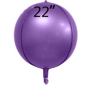 

Фольгированный шарик КНР 22"( 55 см) Сфера 4D Сатин лиловая, Разные цвета