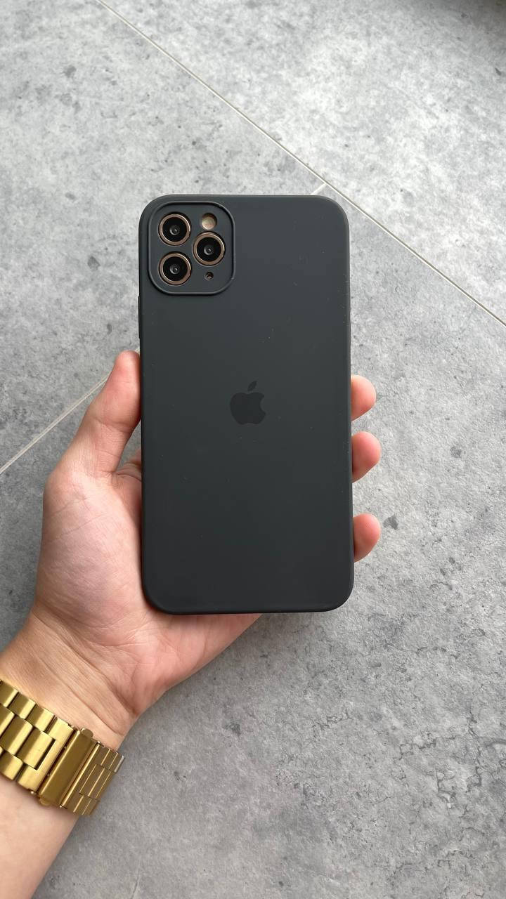 

Силиконовый чехол на iPhone 11 Pro с квадратными рамками в стиле iPhone 12-13 2