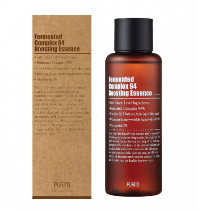 

Ферментированная эссенция с ниацинамидом 3% Purito Fermented Complex 94 Boosting Essence, 150 мл
