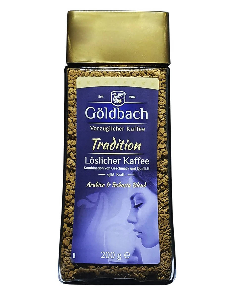 

Кофе из Германии Goldbach Tradition растворимый 200 грамм в стеклянной банке