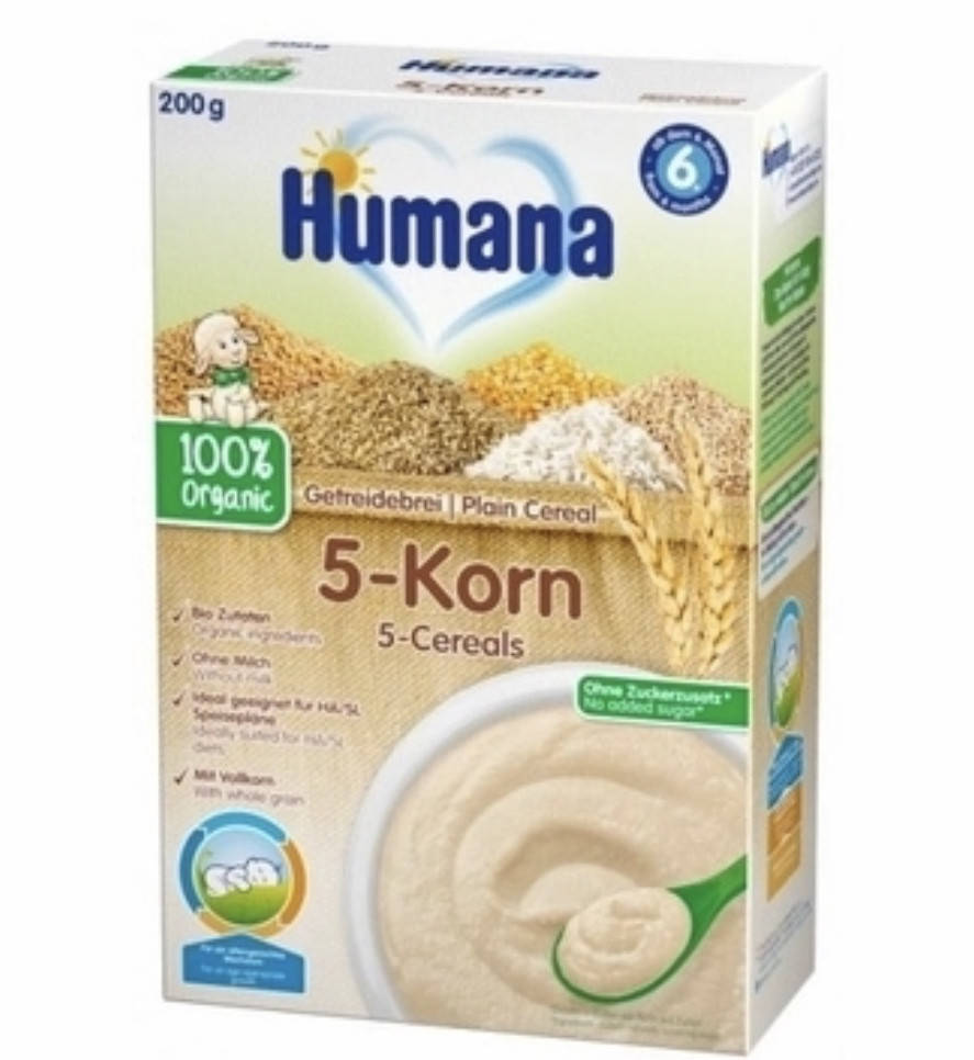 

Каша 5 злаков безмолочная Humana (Хумана) с 6 месяцев, 200 гр.