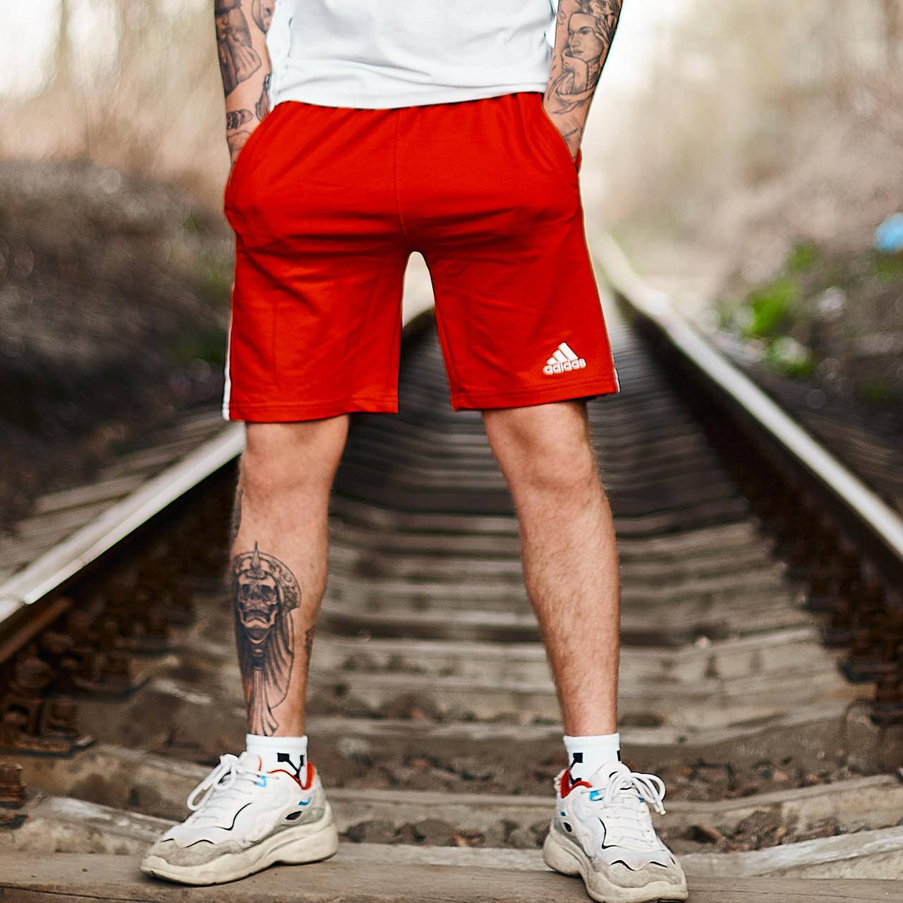 

Шорты Adidas Round xx red мужские летние | Спортивные шорты мужские трикотажные на лето ЛЮКС качество, Красный