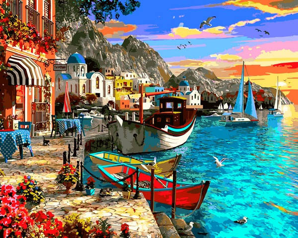 

Рисование по номерам Babylon Город на берегу моря Доминик Дэвисон (VP1280) 40 х 50 см