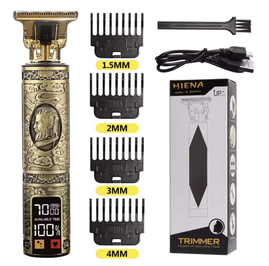 

Электрический USB Триммер HIENA для мужской бороды (Man)