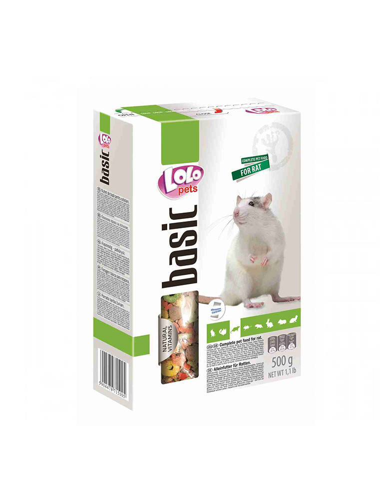 

Lolo Pets Полнорационный корм для декоративных крыс 0.5 кг