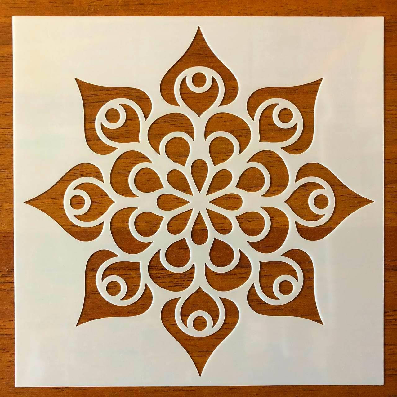 

Трафарет многоразовый 335 штамп теснение на стены УЗОР мандала для альбомов штукатурки скрапбукинга 150*150 мм