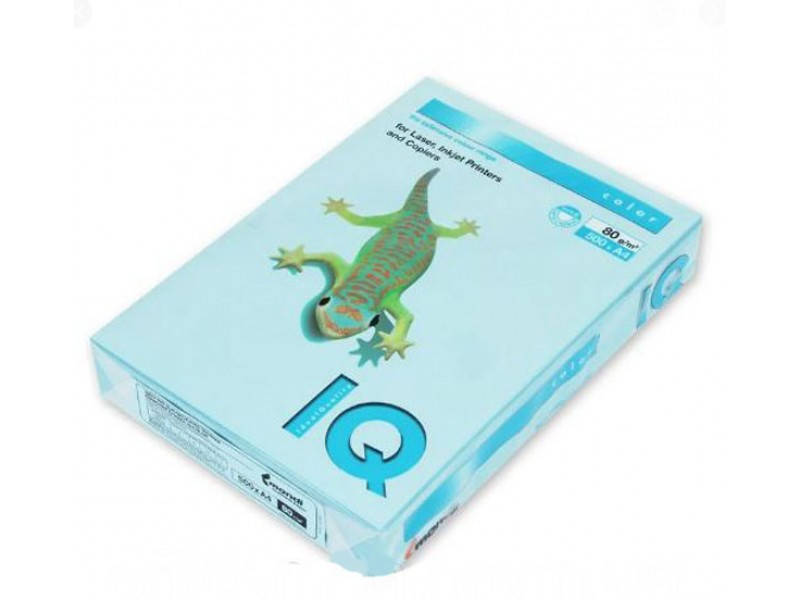 

Бумага цветная IQ Color А4 160г. м2 (250л) Pastell Ice Blue OBL70, Синий