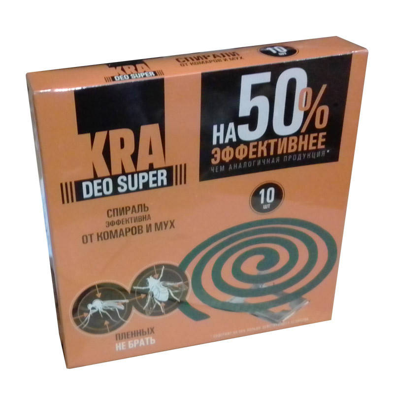 

Спирали от комаров (10шт) KRA DEO SUPER (60шт/уп)