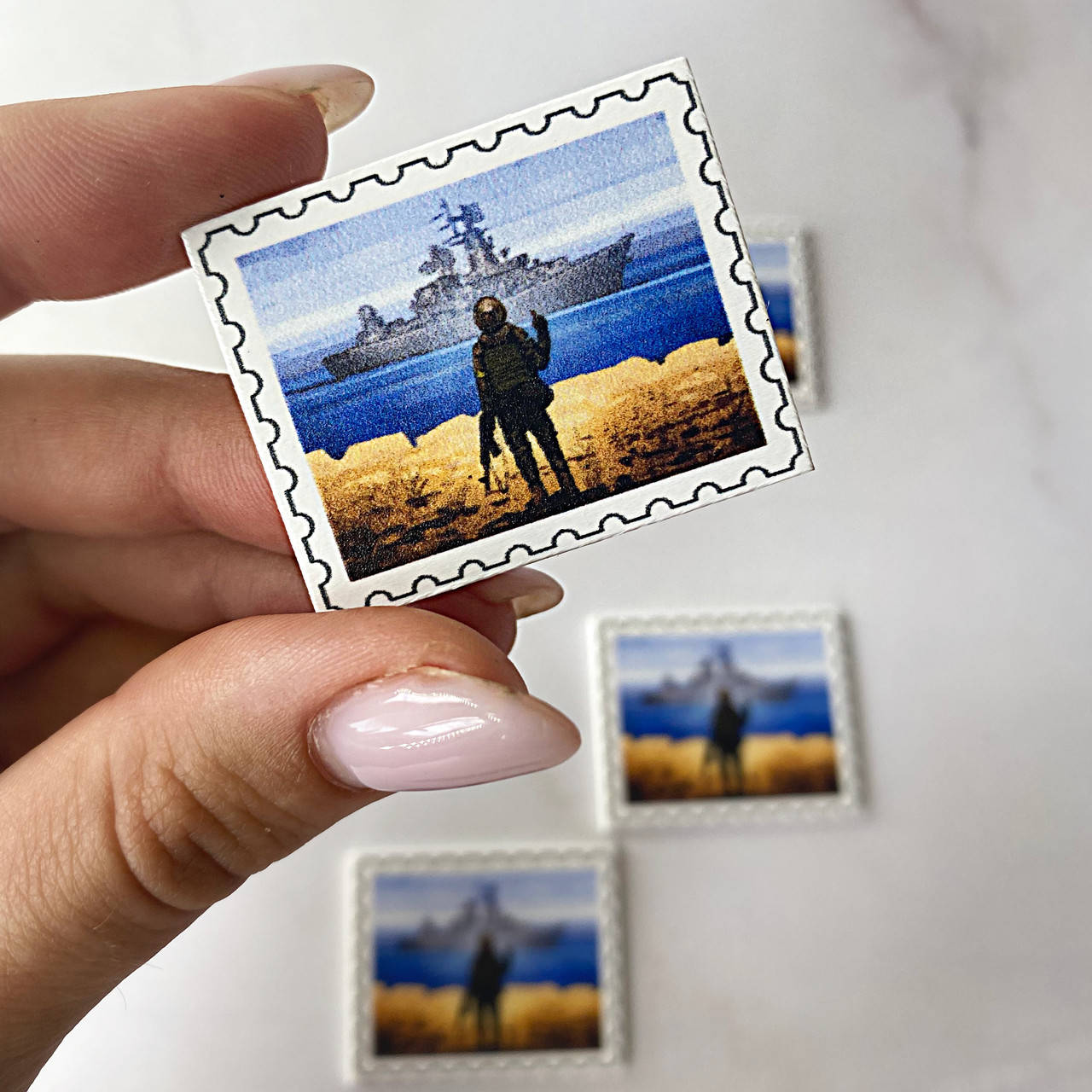 

Серединка "Марка корабль", 40х32 мм, матовая