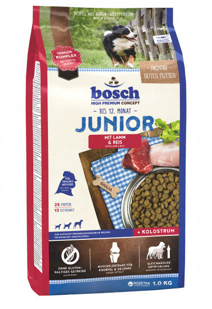 

Bosch Junior Lamb & Rice 15кг для щенков с чувствительным пищеварением.