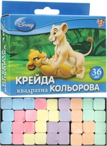 

Мелки цветные 1В 36 шт, квадратные 8 х 1 х 1 см, 400060
