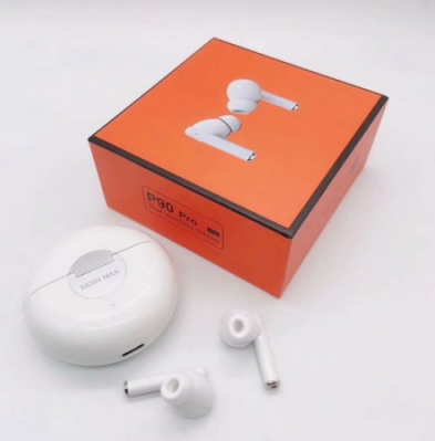 

Беспроводные bluetooth наушники P90 Pro Moin Max 5.0 с сенсорным управлением белые для телефона с кейсом, Белый