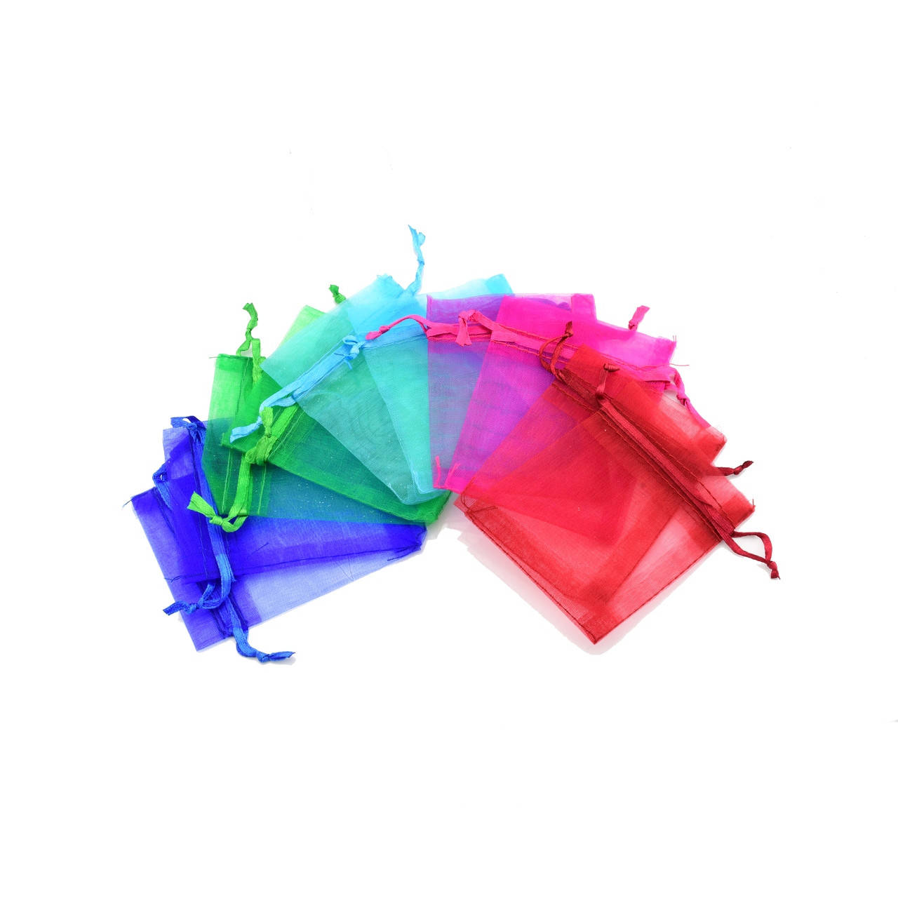 

Подарочные мешочки для изделий 10 шт 31914 разноцветные размер 7.5*9 см