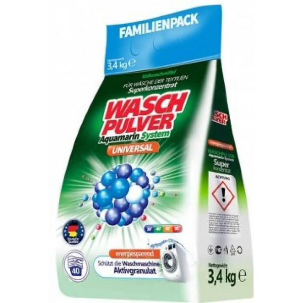 

Порошок для стирки WaschPulver Universal для всех типов белья, 3.4 кг (40 стирок)