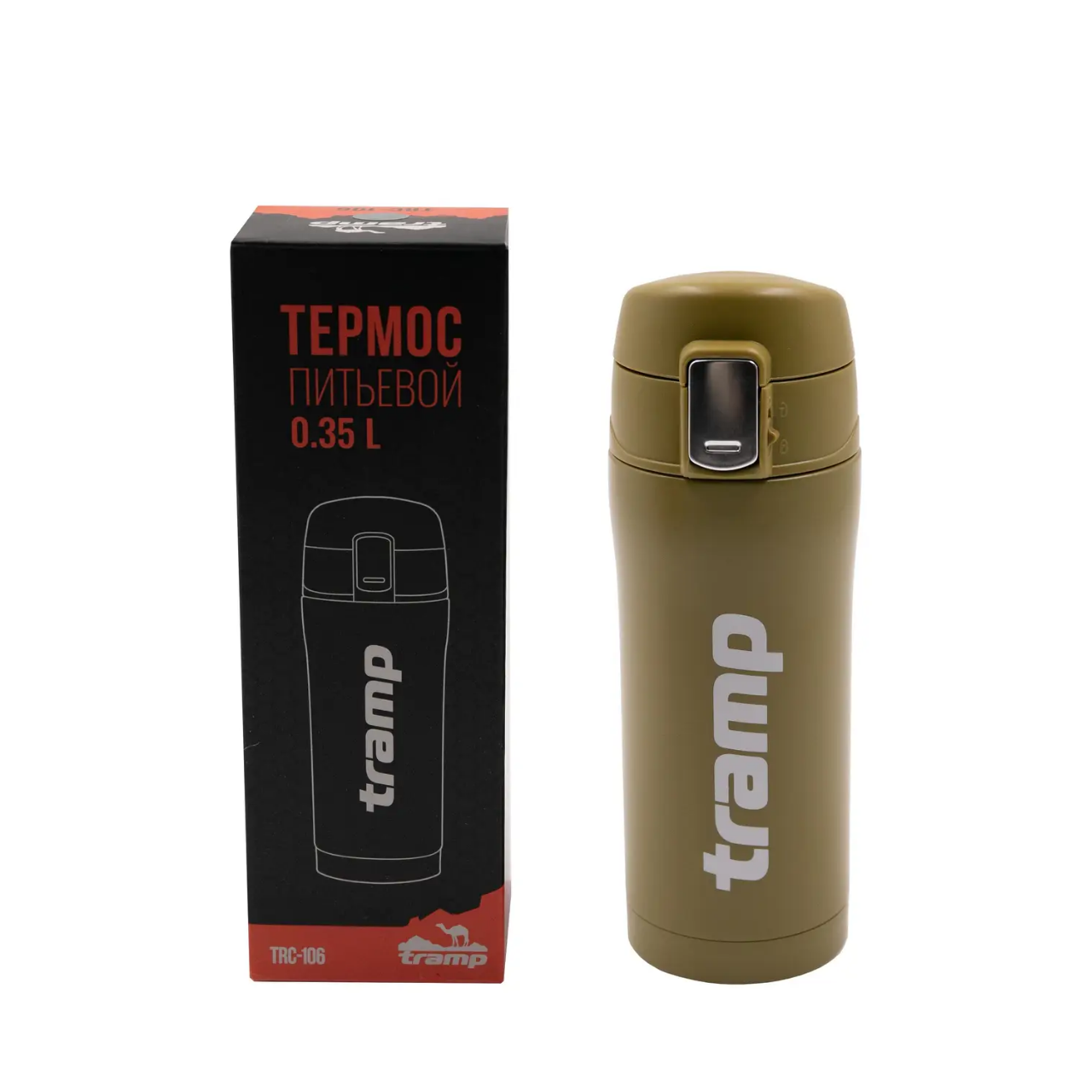 

Термокружка Tramp 0,35 л хаки TRC-106-khaki. Кружка термос 350 мл.