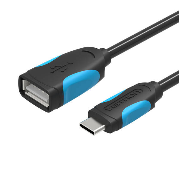 

Кабель Vention USB 3.1 Type-C - OTG USB3.0 AF, 0.25 m, Black (VAS-A51-B025), Черный