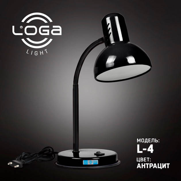 

Настольная лампа ТМ LOGA Light L-4 "Антрацит", Черный