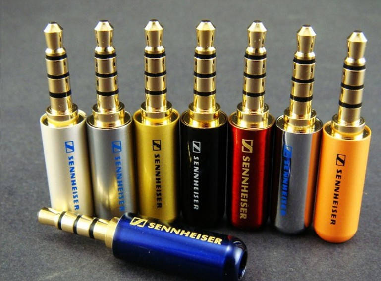 

Штекер 3,5мм 4C, Sennheiser, металл. корпус, красный