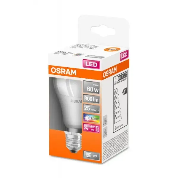 

Светодиодная лампа Osram LED Star+ DIM A60 9W (806Lm) Е27 (4058075430754)
