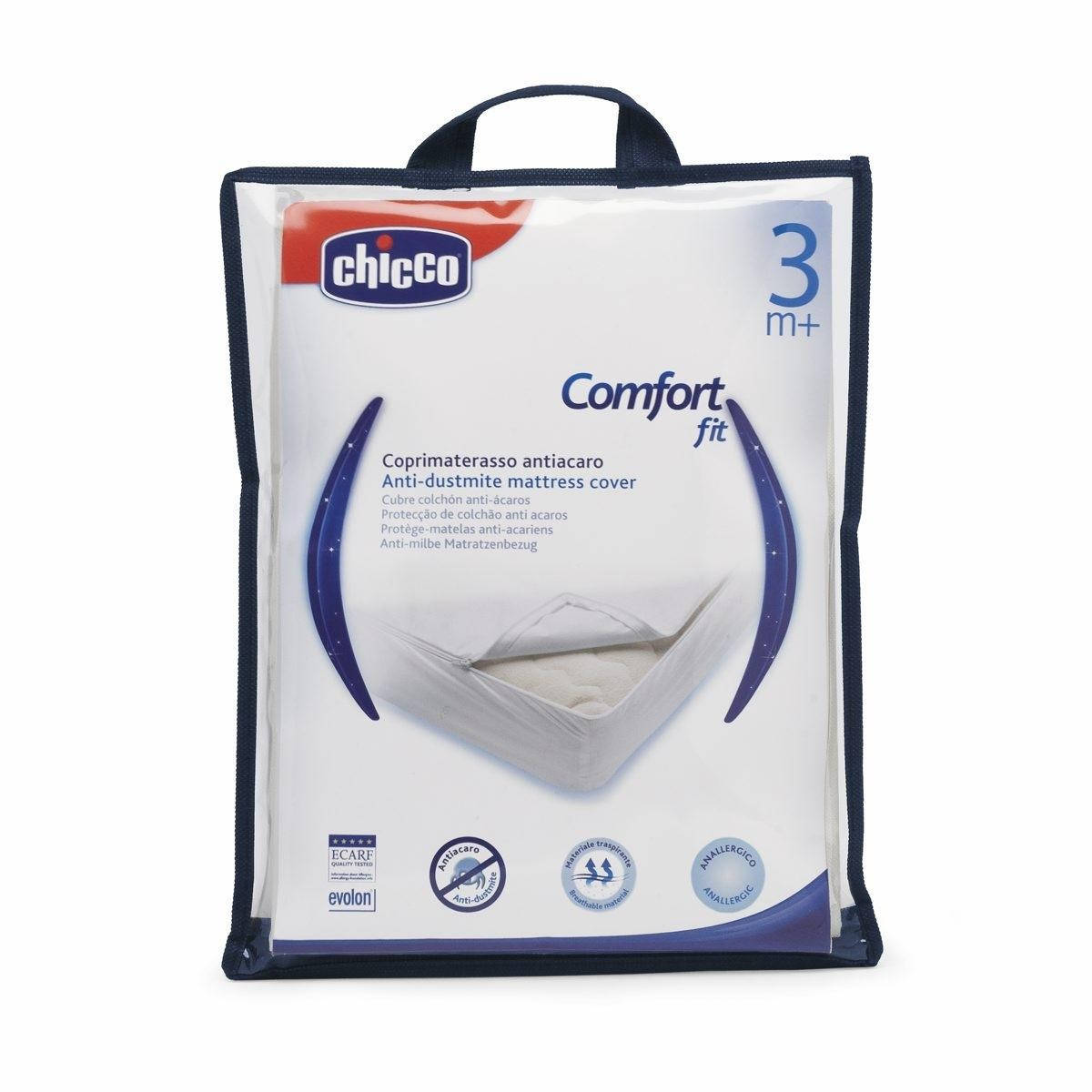 

Антиаллергенный защитный чехол Chicco на матрац, Белый
