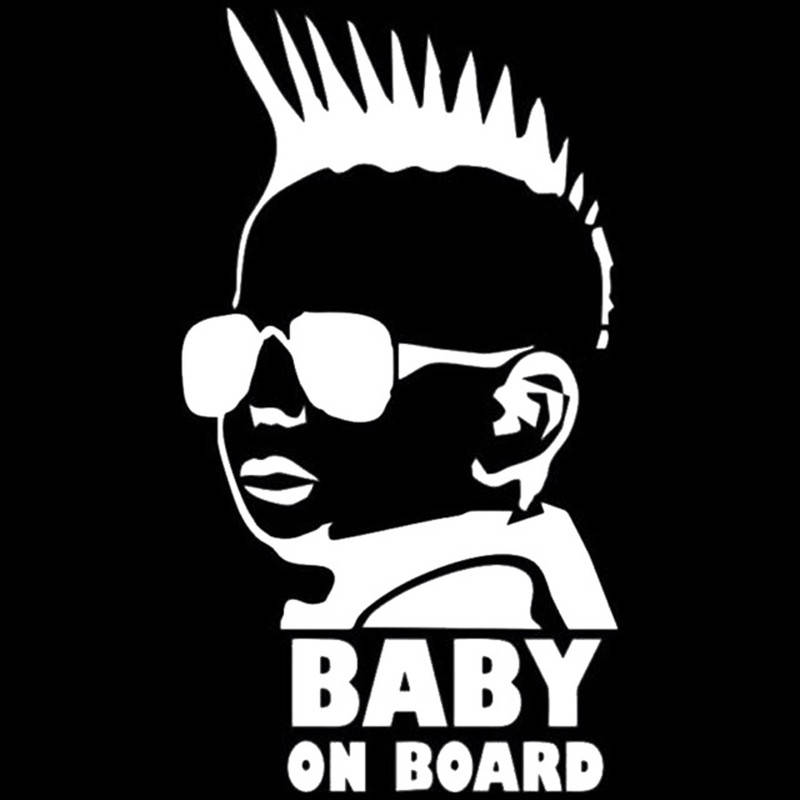 

Наклейка "Baby on board" (ребёнок в машине) (белая), Белый
