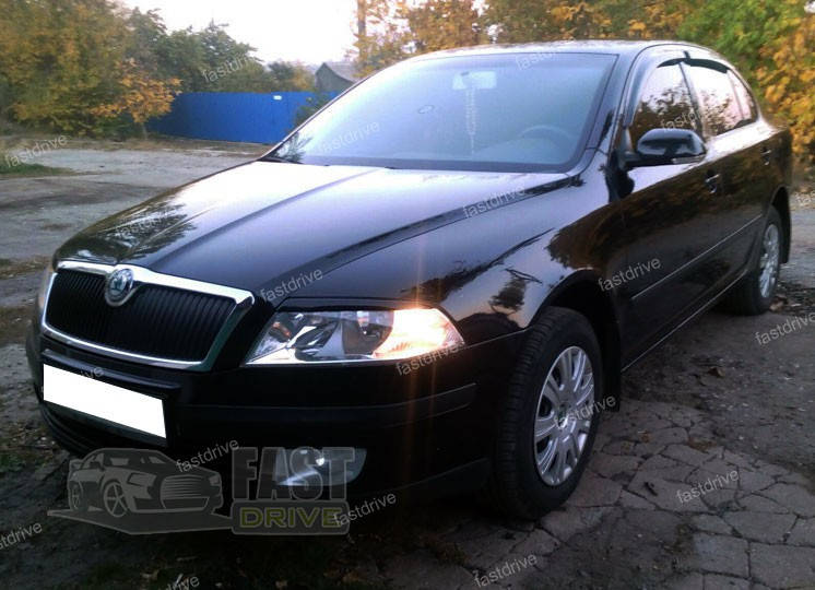 

ДЕФЛЕКТОРЫ ОКОН (ВЕТРОВИКИ) SKODA OCTAVIA A5 2006-2013 LIFTBACK (4 ШТ.)