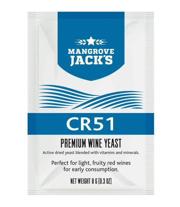

Дрожжи для фруктовых красных вин Mangrove Jack's CR51 (Н.Зеландия)