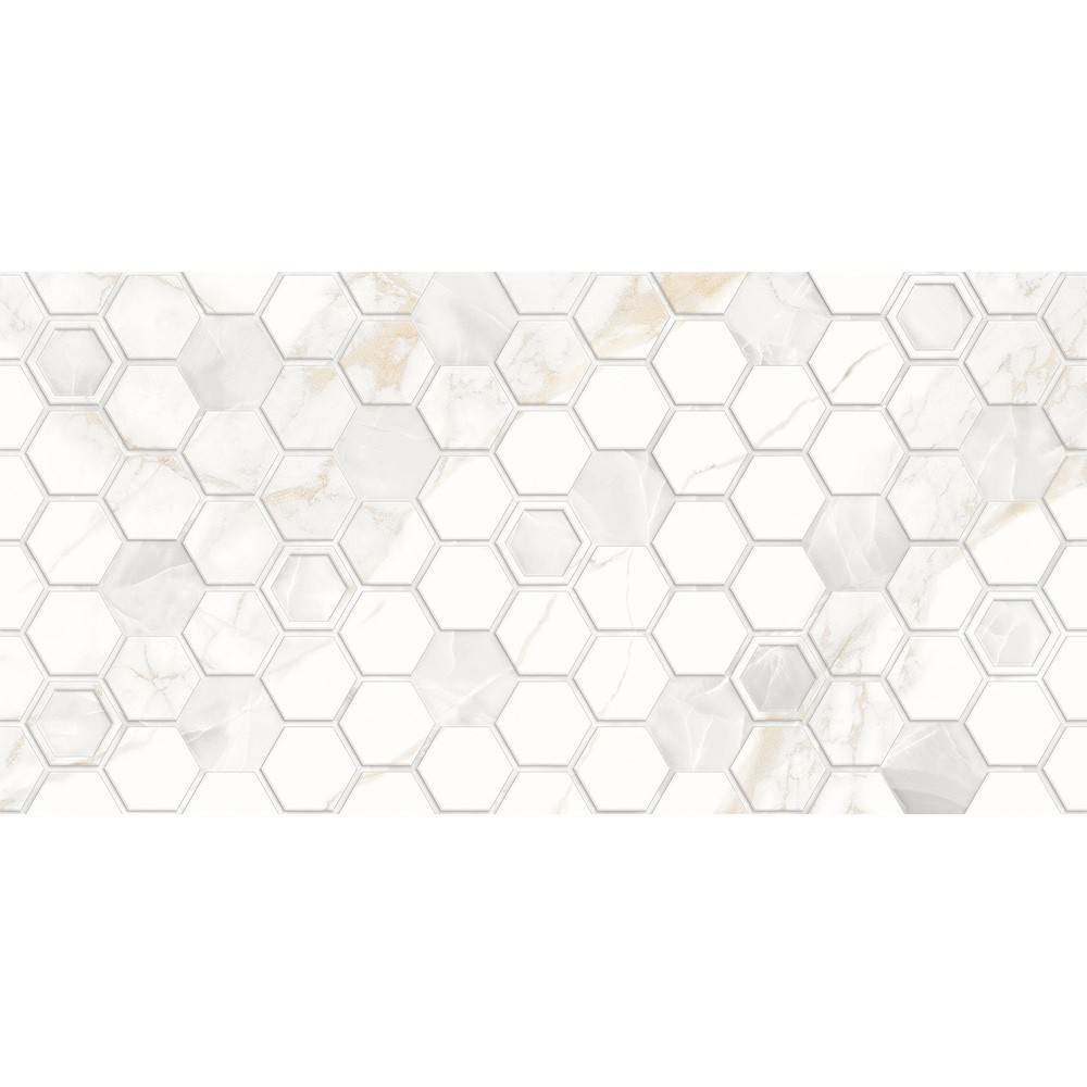 

Плитка для стен Golden Tile Sentimento Hexagon SN0151 30*60 см белая